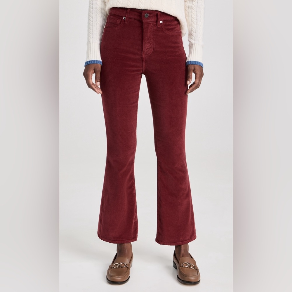 Veronica Beard Carson Cord High Rise Ankle Flare Pants new with tags